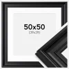 Ramme Mora Premium Sort 50x50 cm - Passepartout Hvid 40x40 cm