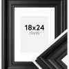 Ramme Mora Premium Sort 18x24 cm - Passepartout Hvid 13x17 cm