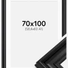 Ramme Mora Premium Sort 70x100 cm - Passepartout Hvid 59,4x84 cm (A1)