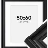 Ramme Mora Premium Sort 50x60 cm - Passepartout Hvid 15x20 inches