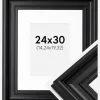 Ramme Mora Premium Sort 24x30 cm - Passepartout Hvid 6x8 inches
