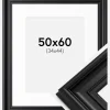 Ramme Mora Premium Sort 50x60 cm - Passepartout Hvid 35x45 cm