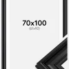 Ramme Mora Premium Sort 70x100 cm - Passepartout Hvid 62x93 cm
