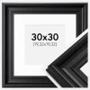 Ramme Mora Premium Sort 30x30 cm - Passepartout Hvid 8x8 inches