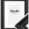 Ramme Mora Premium Sort 30x40 cm - Passepartout Hvid 20x30 cm