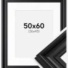 Ramme Mora Premium Sort 50x60 cm - Passepartout Hvid 37x46 cm