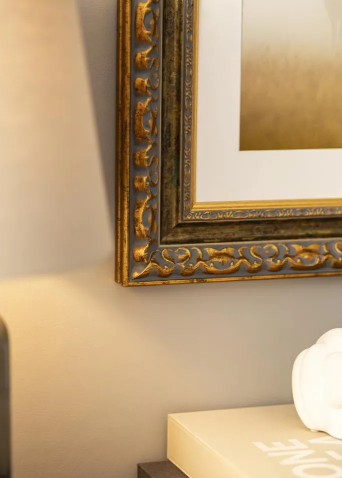 Ramme Muskö Guld - Valgfri Størrelse (Plexiglas)