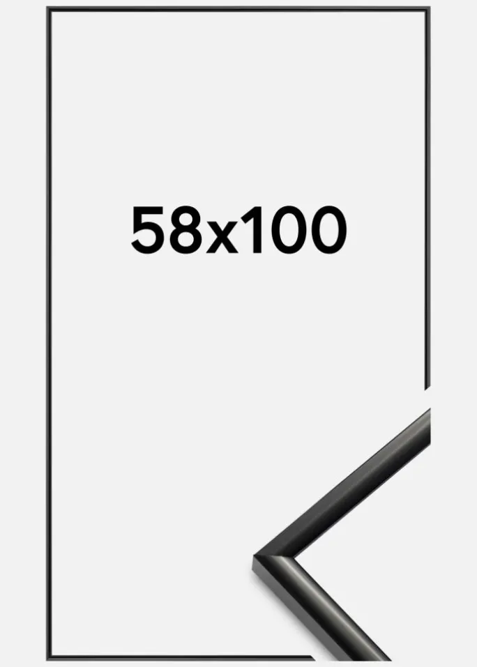 Ramme New Lifestyle Akrylglas Sort 58x100 cm