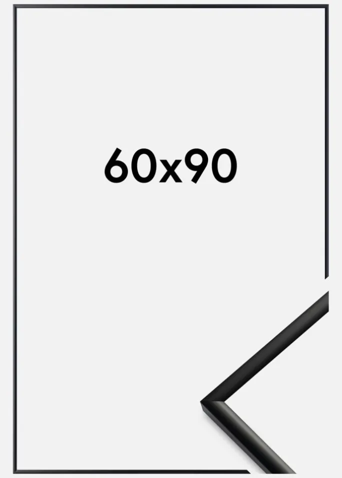 Ramme New Lifestyle Akrylglas Mat Sort 60x90 cm