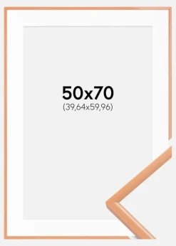 Ramme New Lifestyle Apricot 50x70 cm - Passepartout Hvid 16x24 inches