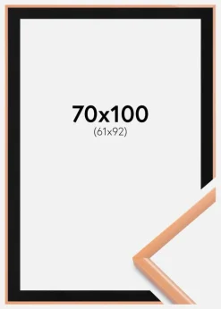 Ramme New Lifestyle Apricot 70x100 cm - Passepartout Sort 62x93 cm