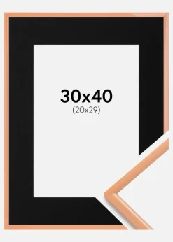 Ramme New Lifestyle Apricot 30x40 cm - Passepartout Sort 21x30 cm