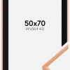 Ramme New Lifestyle Apricot 50x70 cm - Passepartout Sort 42x59,4 cm (A2)