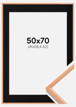 Ramme New Lifestyle Apricot 50x70 cm - Passepartout Sort 42x59,4 cm (A2)