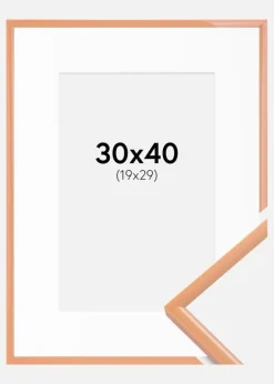 Ramme New Lifestyle Apricot 30x40 cm - Passepartout Hvid 20x30 cm