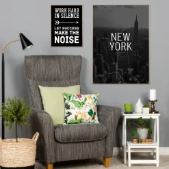 Ramme New Lifestyle Blå 42x59,4 cm (A2) - Passepartout Sort 25x38 cm