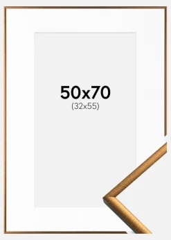 Ramme New Lifestyle Bronze 50x70 cm - Passepartout Hvid 33x56 cm