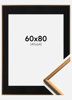 Ramme New Lifestyle Bronze 60x80 cm - Passepartout Sort 50x65 cm