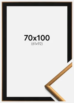Ramme New Lifestyle Bronze 70x100 cm - Passepartout Sort 62x93 cm