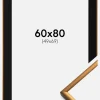 Ramme New Lifestyle Bronze 60x80 cm - Passepartout Sort 50x70 cm