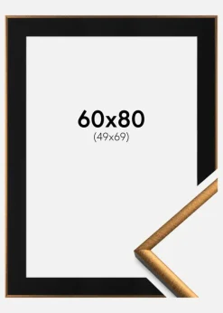 Ramme New Lifestyle Bronze 60x80 cm - Passepartout Sort 50x70 cm