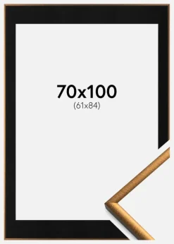 Ramme New Lifestyle Bronze 70x100 cm - Passepartout Sort 62x85 cm