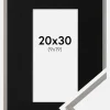 Ramme New Lifestyle Earth Grey 20x30 cm - Passepartout Sort 10x20 cm