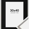 Ramme New Lifestyle Earth Grey 30x40 cm - Passepartout Sort 21x29,7 cm (A4)