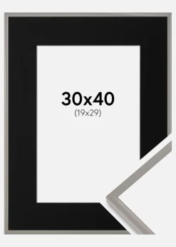 Ramme New Lifestyle Earth Grey 30x40 cm - Passepartout Sort 20x30 cm