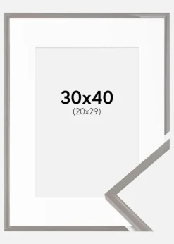 Ramme New Lifestyle Earth Grey 30x40 cm - Passepartout Hvid 21x30 cm