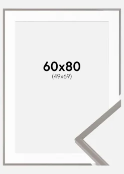 Ramme New Lifestyle Earth Grey 60x80 cm - Passepartout Hvid 50x70 cm