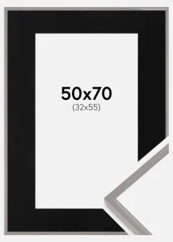 Ramme New Lifestyle Earth Grey 50x70 cm - Passepartout Sort 33x56 cm