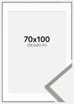 Ramme New Lifestyle Earth Grey 70x100 cm - Passepartout Hvid 59,4x84 cm (A1)