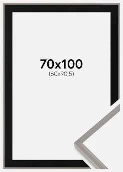 Ramme New Lifestyle Earth Grey 70x100 cm - Passepartout Sort 61x91,5 cm