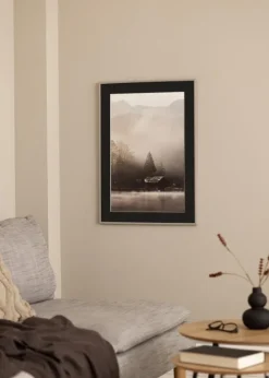 Ramme New Lifestyle Earth Grey 70x100 cm - Passepartout Sort 61x91,5 cm