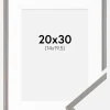 Ramme New Lifestyle Earth Grey 20x30 cm - Passepartout Hvid 15x21 cm (A5)