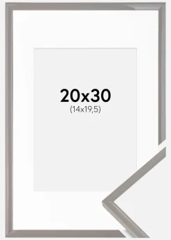 Ramme New Lifestyle Earth Grey 20x30 cm - Passepartout Hvid 15x21 cm (A5)
