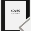 Ramme New Lifestyle Earth Grey 40x50 cm - Passepartout Sort 29,7x42 cm (A3)