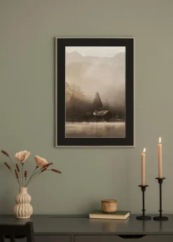 Ramme New Lifestyle Earth Grey 40x50 cm - Passepartout Sort 29,7x42 cm (A3)