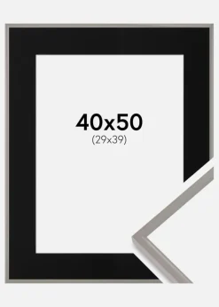 Ramme New Lifestyle Earth Grey 40x50 cm - Passepartout Sort 30x40 cm