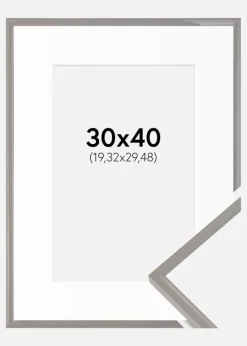 Ramme New Lifestyle Earth Grey 30x40 cm - Passepartout Hvid 8x12 inches