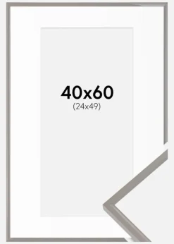 Ramme New Lifestyle Earth Grey 40x60 cm - Passepartout Hvid 25x50 cm