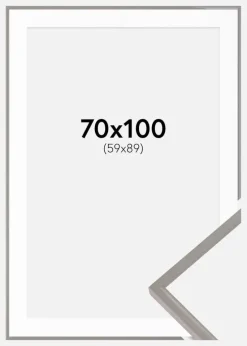 Ramme New Lifestyle Earth Grey 70x100 cm - Passepartout Hvid 60x90 cm