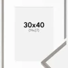 Ramme New Lifestyle Earth Grey 30x40 cm - Passepartout Hvid 20x28 cm
