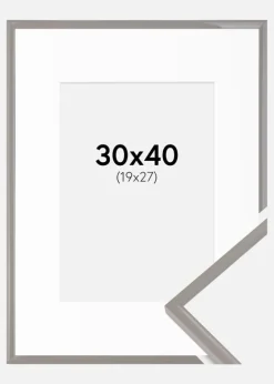 Ramme New Lifestyle Earth Grey 30x40 cm - Passepartout Hvid 20x28 cm