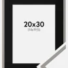 Ramme New Lifestyle Earth Grey 20x30 cm - Passepartout Sort 15x21 cm (A5)