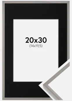 Ramme New Lifestyle Earth Grey 20x30 cm - Passepartout Sort 15x21 cm (A5)