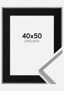 Ramme New Lifestyle Earth Grey 40x50 cm - Passepartout Sort 12x16 inches