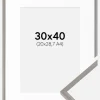 Ramme New Lifestyle Earth Grey 30x40 cm - Passepartout Hvid 21x29,7 cm (A4)