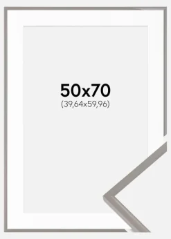 Ramme New Lifestyle Earth Grey 50x70 cm - Passepartout Hvid 16x24 inches